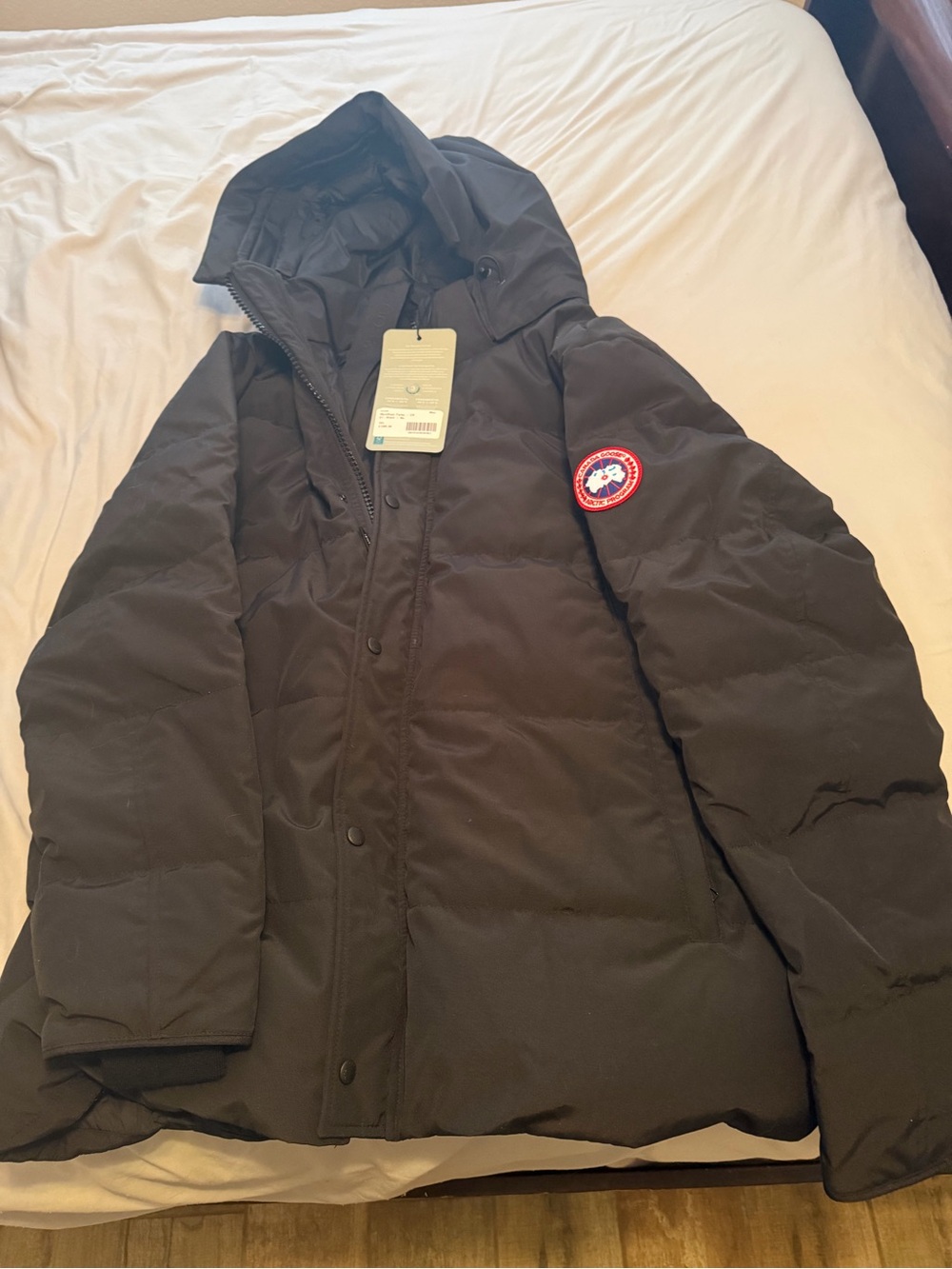 Canada Goose Men's Black Hooded Down Puffer Jacket